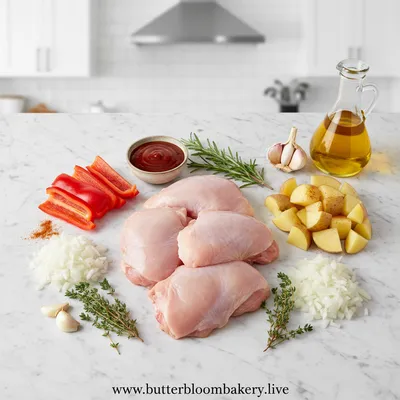 BBQ Chicken Potato Skillet Recipe - ingredients preparation