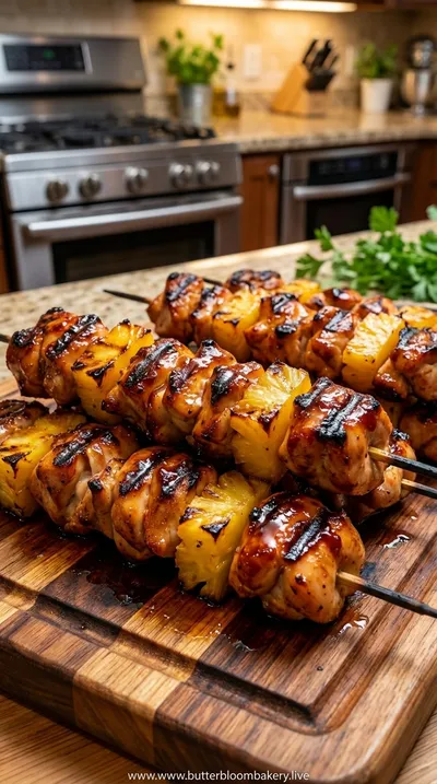 BBQ Pineapple Chicken Kabobs Recipe