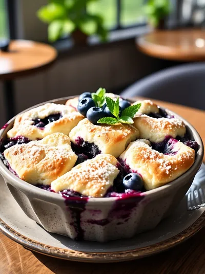 Best Easy Southern Blueberry Cobbler - ready to serve