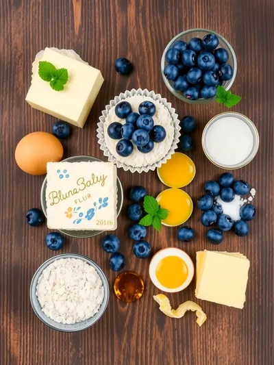 Blueberry Cream Cheese Muffins – Easy Brunch Recipe - ingredients preparation