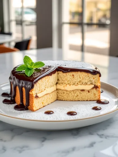 Boston Cream Poke Cake - cooking process