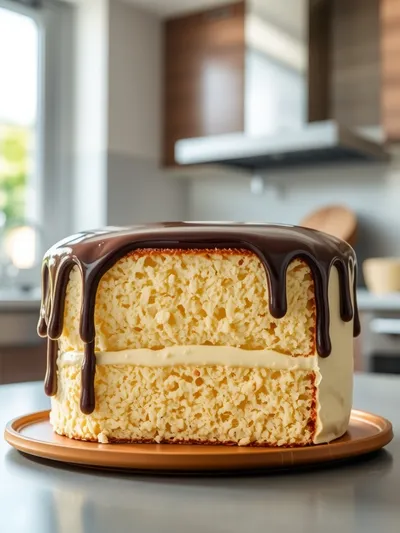 Boston Cream Poke Cake