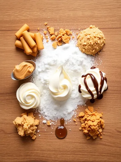 Butterfinger Pie With Peanut Butter - ingredients preparation