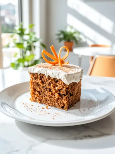 Easy Vegan Carrot Cake with Frosting - ready to serve