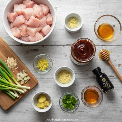 Chicken Skewers With Korean BBQ Sauce - cooking process