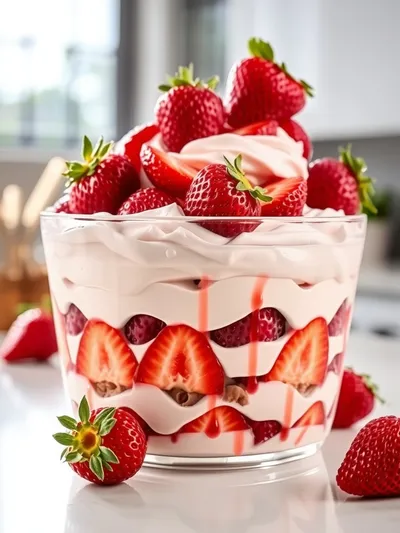Creamy No Bake Strawberry Dessert