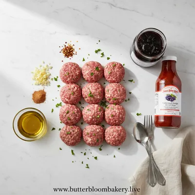 Crockpot Meatballs in Grape Jelly & BBQ Sauce - cooking process