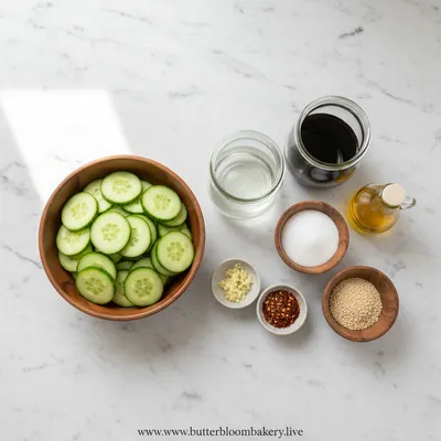 Easy Asian Cucumber Salad - cooking process