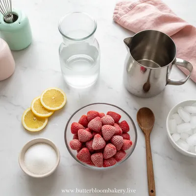 Easy Frozen Strawberry Lemonade - cooking process