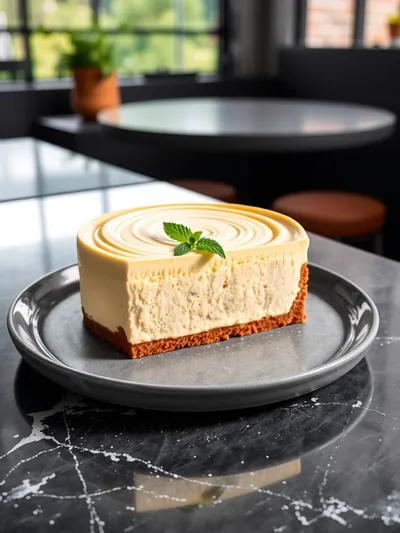 Eggless Cheesecake - ready to serve