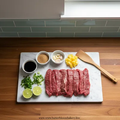 Filipino BBQ Beef - cooking process