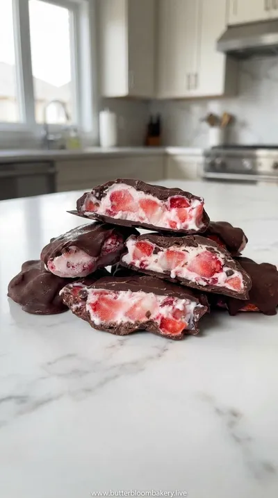 Frozen Strawberry Yogurt Clusters – Healthy No-Bake Dessert