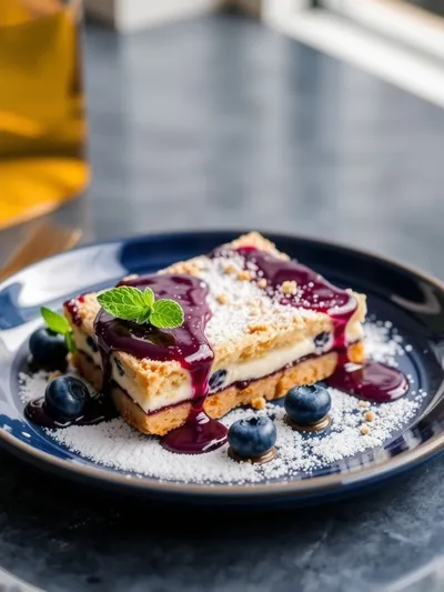 Grandma’s Blueberry Chill Bars - ready to serve