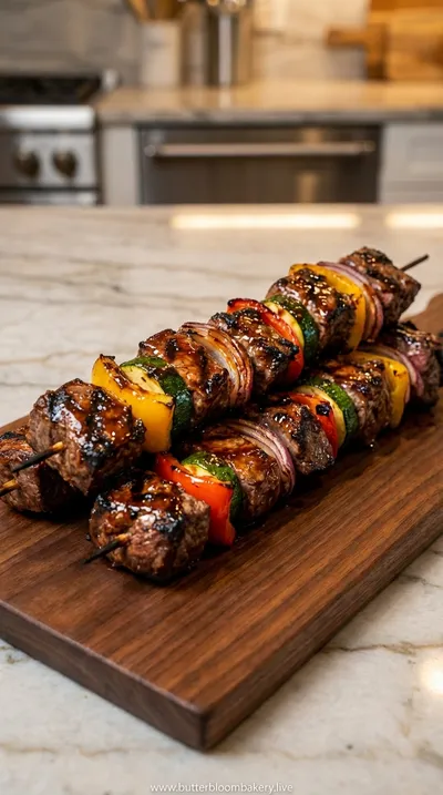 Grilled Steak Kabobs – Garnish & Glaze