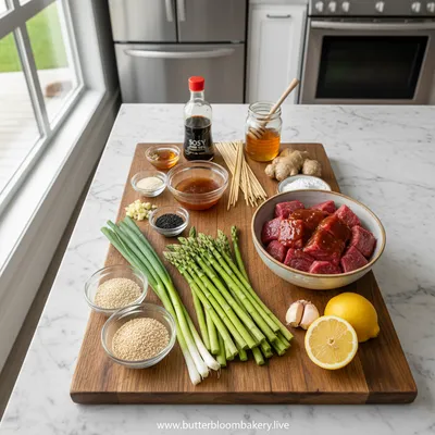 Mouthwatering Grilled Teriyaki Steak Kabobs - cooking process