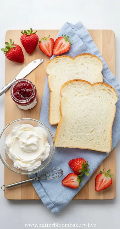 Japanese Fruit Sandwich With Strawberry - cooking process