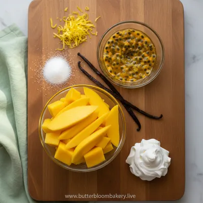 Lemon Mango Passionfruit Trifle - cooking process