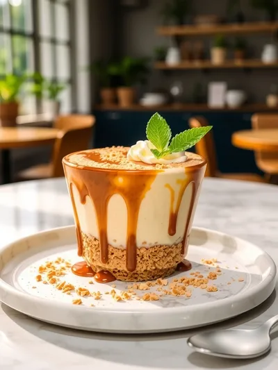 Lotus Biscoff Cheesecake Cups - ready to serve