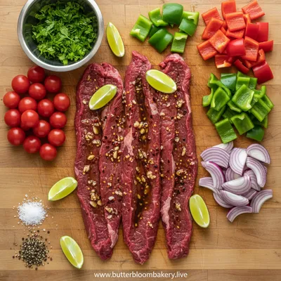 Marinated Skirt Steak Kabobs - cooking process