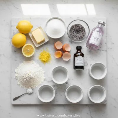 Mini Lemon Cakes with Lavender Glaze - cooking process