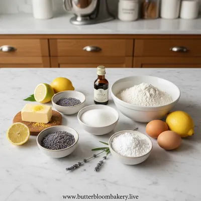 Mini Lemon Cakes With Lavender Glaze - cooking process