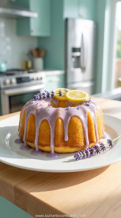 Mini Lemon Cakes with Lavender Glaze