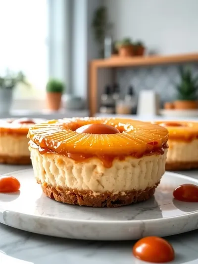 Mini Pineapple Upside-Down Cheesecakes
