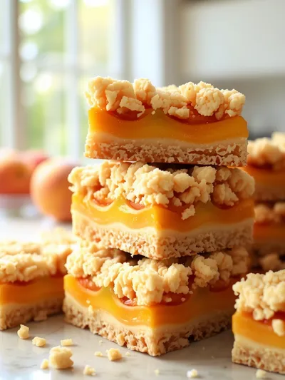 Peach Pie Crumble Bars