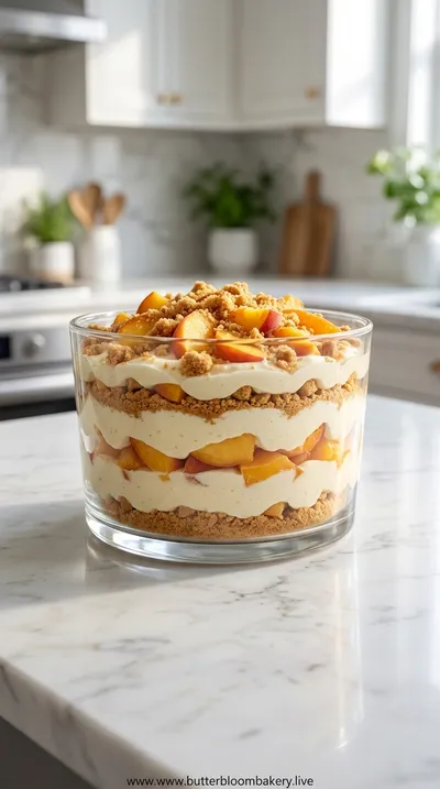 Peach Vanilla Cheesecake Trifle