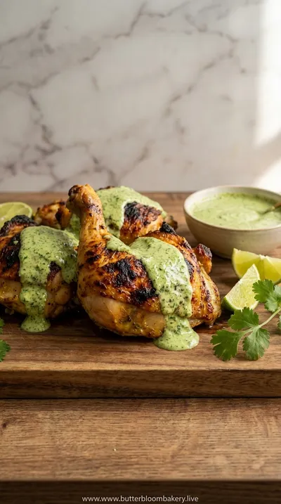 Peruvian Chicken With Creamy Green Sauce