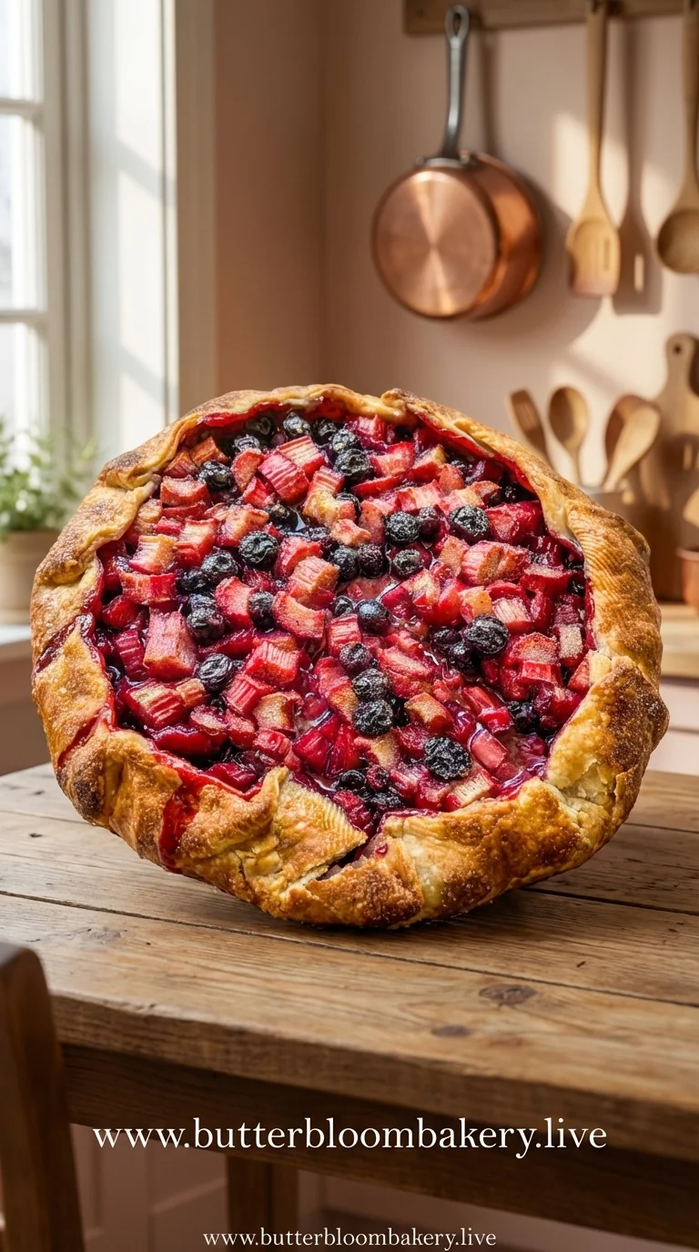 Rhubarb Blueberry Galette