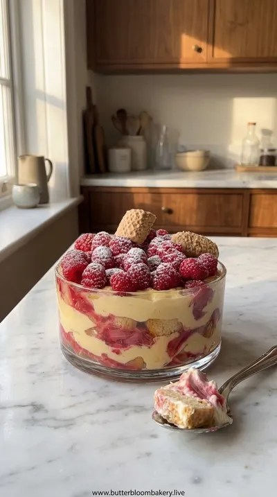 Rhubarb Custard Trifle