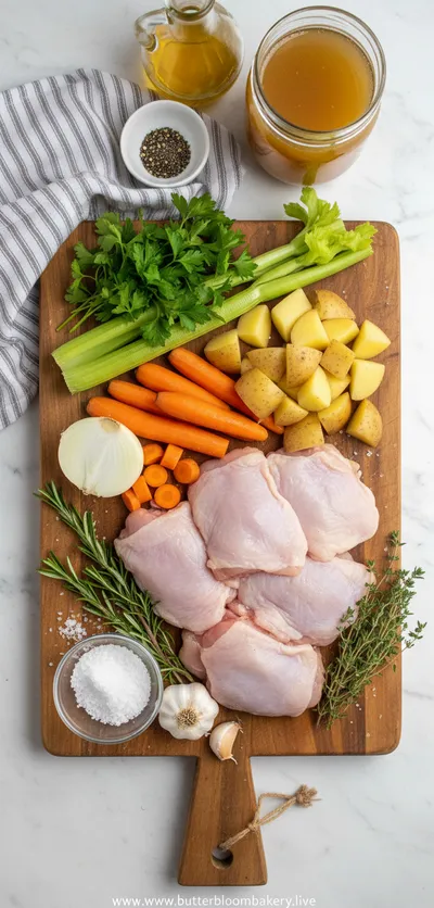 Slow Cooker Chicken Stew - cooking process