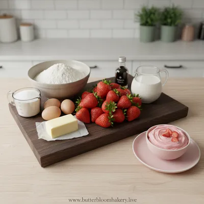 Strawberry Cake Recipe – Fresh and Fluffy - cooking process