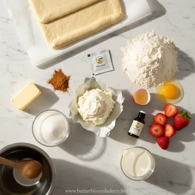 Strawberry Cheesecake Cinnabon Rolls - cooking process