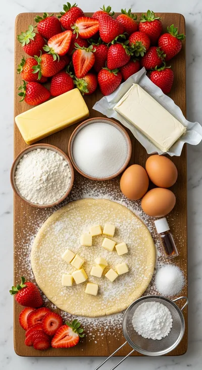 Strawberry Cheesecake Danish - ingredients preparation