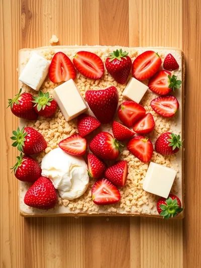 Strawberry Cheesecake Dump Cake - ingredients preparation