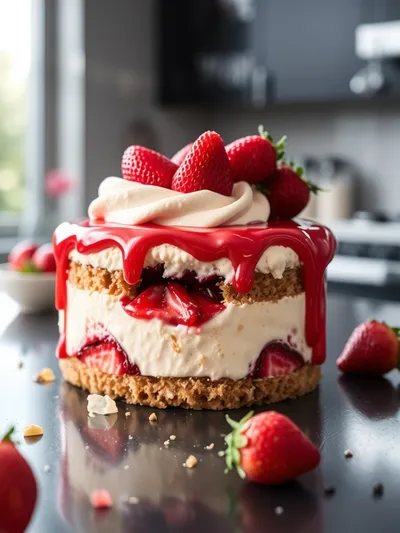 Strawberry Cheesecake Dump Cake