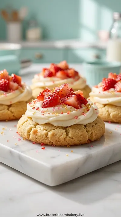 Strawberry Crunch Shortcake Cookies