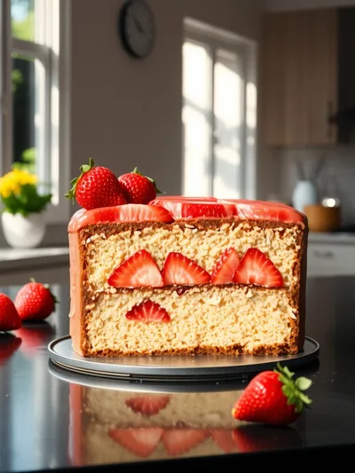 Strawberry Fruit Cake Recipe