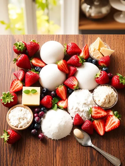 Strawberry Fruit Cake Recipe - ingredients preparation