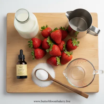 Homemade Strawberry Milk - cooking process