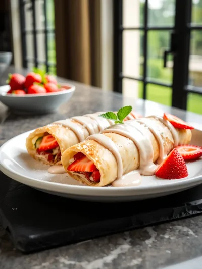 Strawberry Pie Enchiladas Recipe - ready to serve