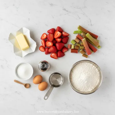 Strawberry Rhubarb Upside Down Cake – Sweet Spring Treat - cooking process