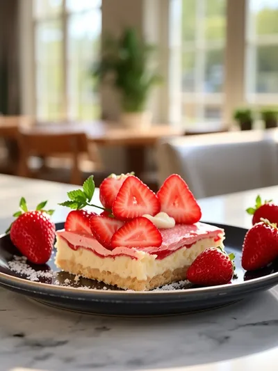 Easy Strawberry Shortcake Bars with Buttery Crust - cooking process