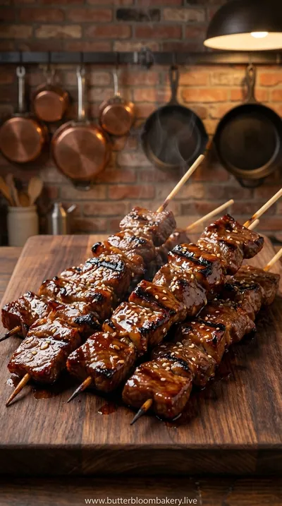 Sweet Teriyaki Beef Skewers – Easy BBQ Recipe