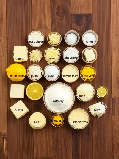 Tangy Lemon Cream Cheese Dump Cake - ingredients preparation
