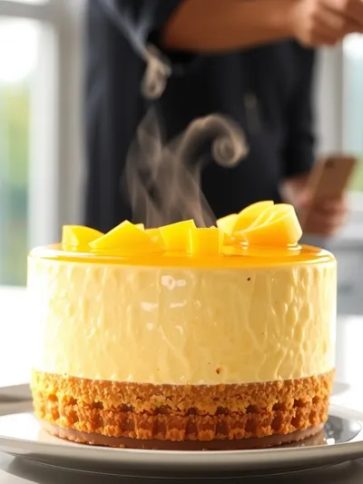 Easy Vegan Mango Cheesecake