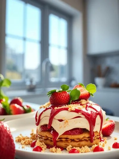 Walking Strawberry Pretzel Salad